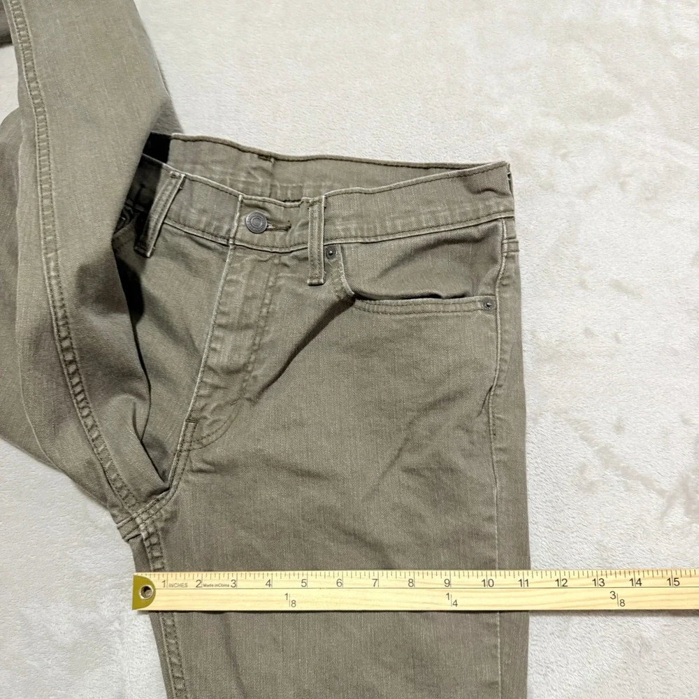 Levi 511 Jeans Mens 34x32 (Fit 33x30) Olive Green Brown Slim Preppy Stretch EUC